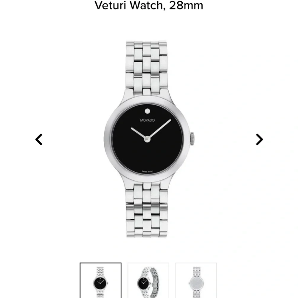 Movado Black Dial with Silver Bracelet Smartwatch